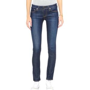 AG Adriano Goldschmied Dark Wash Denim The Stilt Cigarette Stretch Jeans